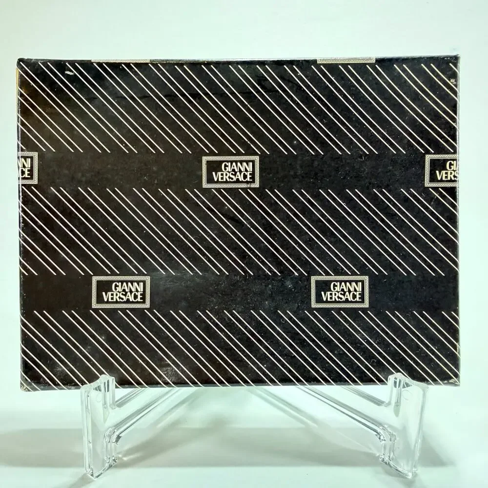 Gianni Versace Vintage 1990's Lt Brown/Cognac Leather Wallet Boxed Authentic NOS